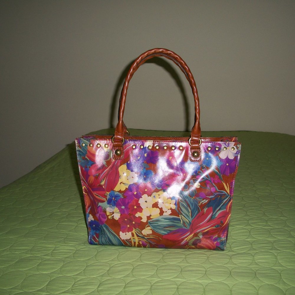 Patricia Nash Floral Leather Shoulder Bag